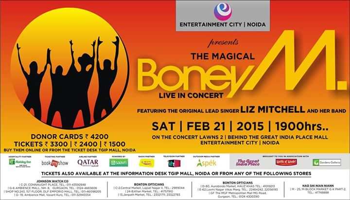 Events in Noida - Boney M Feat Liz Mitchell live at the Concert Lawns ...