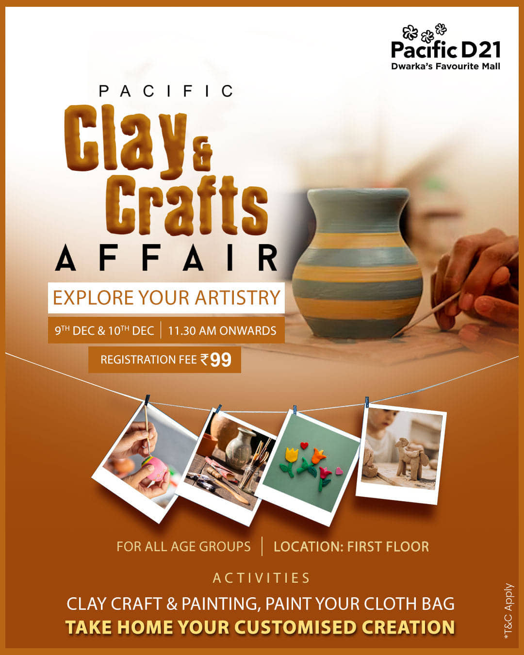 Clay and Crafts Workshop at Pacific D21 Mall Dwarka