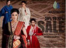 Anju Modi's End of Season sale, Luxury becomes more affordable. Get 30% to 70% off on Selective pieces from AW 12 and Bridal collection