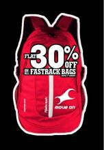 Deals on bags - Flat 30% off on all Fastrack Bags until 5th August. 