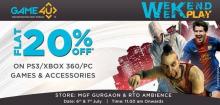 Get a Flat 20% off on PC/PS3/Xbox360 Games and Accessories at Game4u, Gurgaon, 6th & 7th of July