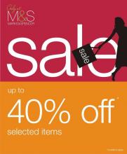 Marks & Spencer end of season sale is on. Get upto 40% off on selected range. 