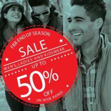 FBB End of Season Sale - Up To 50% off on Men's, Ladies and Kidswear
