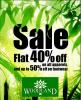 Flat 40% off on Garments & Upto 50% off on Footwear at Woodland